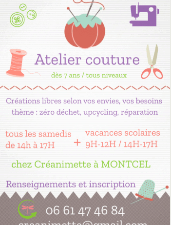 atelier / cours de couture chez Créanimette
