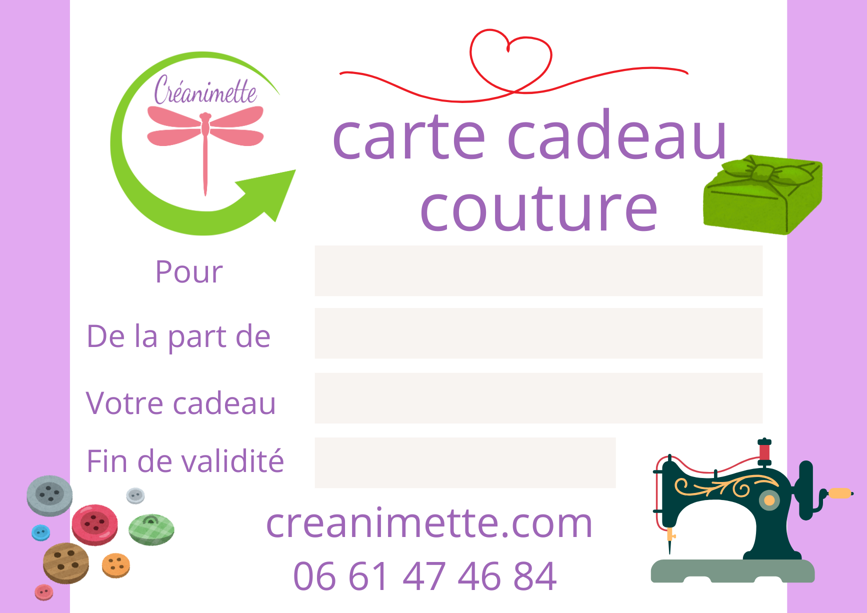 carte cadeau couture